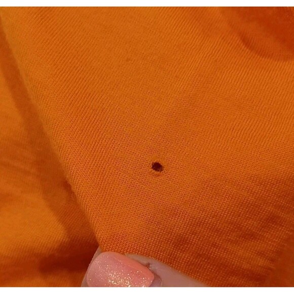 Icebreaker Oasis Shirt Women's Merino Wool 200 Long Sleeve Orange Crew XS * Hole - Picture 9 of 9